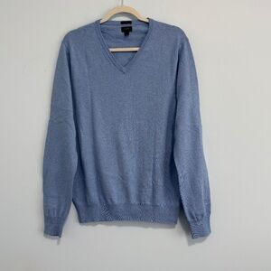 J Crew Men’s Cotton cashmere Light Blue‎ Soft Pullover Sweater Size M